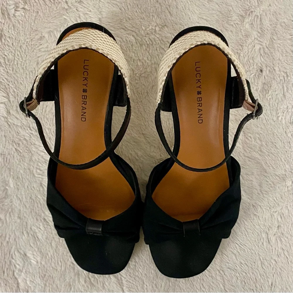 Lucky Brand Macrimay Espadrille Wedge Sandals Women’s Size 7M